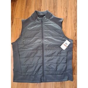 Spyder Mens Polar Hybrid Puffer Vest Dark Gray 3XL Full Zip S17995-PR NWT